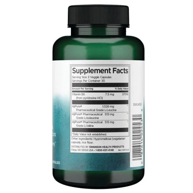 Vegetarian BCAA - AjiPure - N90 - Aminorūgštys - Swanson - Papildai