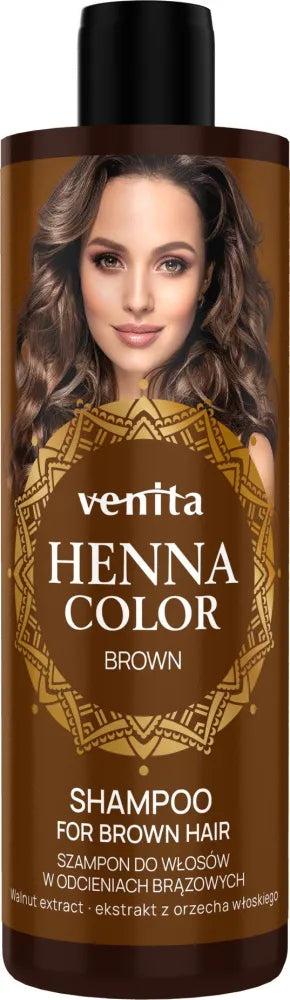 VENITA Henna Color plaukų šampūnas rudais atspalviais – 300 ml - Kosmetika