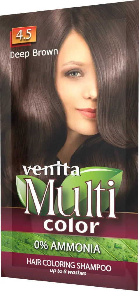 VENITA Multicolor Coloring šampūnas 4.5 tamsiai rudas 40 g - Kosmetika