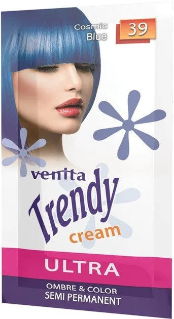 VENITA Trendy Cream Ultra plaukų dažų kremas 39 Kosminė mėlyna 35 g - Kosmetika