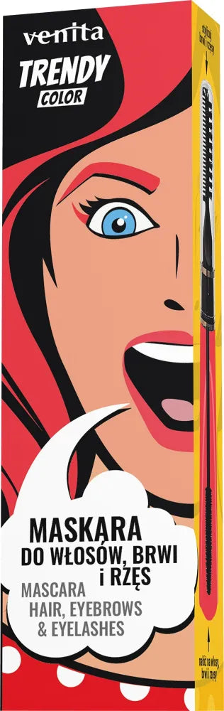 VENITA Trendy Mascara 3in1 eyebrows eyelashes hair no.34 Light Red 13 g - Kosmetika