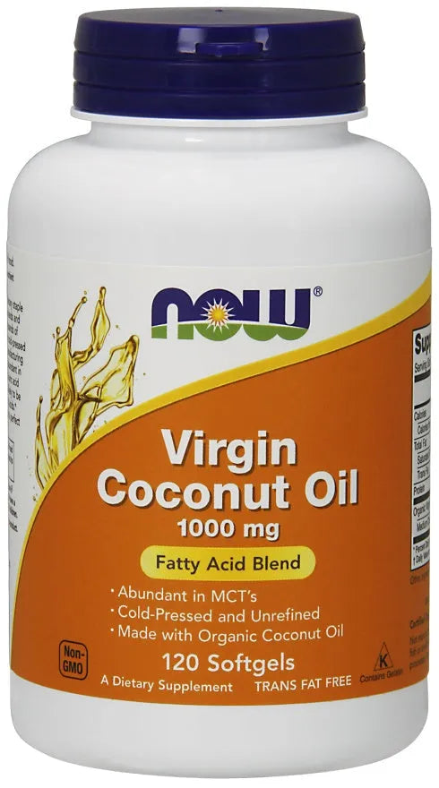 Virgin Coconut Oil 1000mg - 120 softgels - NOW Foods - Papildai