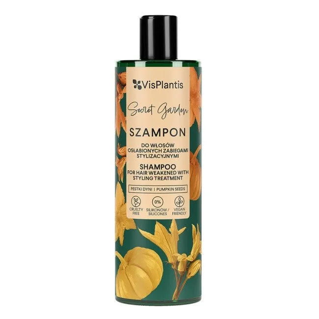 Vis Plantis Herbal Vital Care šampūnas silpniems plaukams (moliūgų sėklos-avižos) 400ml - Kosmetika