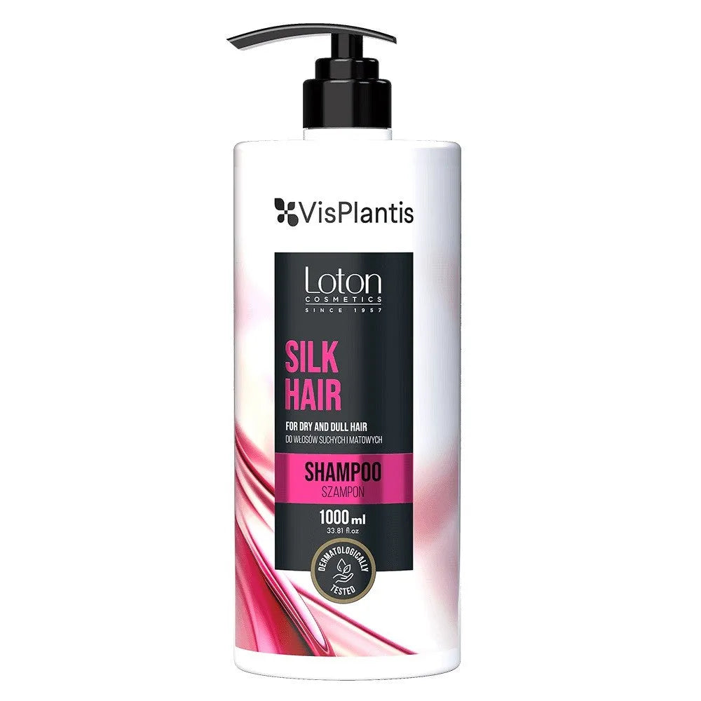Vis Plantis Loton Silk šampūnas su šilku sausiems ir nuobodžiams plaukams – 1000 ml - Kosmetika