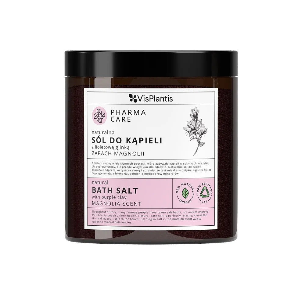 VIS PLANTIS Pharma Care Natūralus vonios druska su purpuriniu moliu - Magnolijos kvapas 800g - Kosmetika