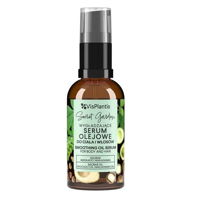 VIS PLANTIS Smoothing Oil Serum kūnui ir plaukams - Baobab & Avocado Macadamia 30ml - Kosmetika