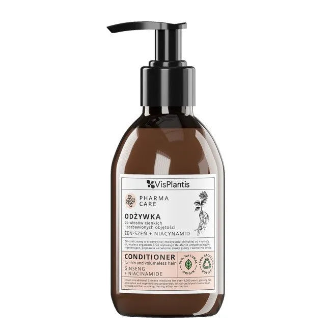 VISPLANTIS Pharma Care Conditioner ploniems ir be volumenų plaukams ženšenis + niacinamidas - Kosmetika