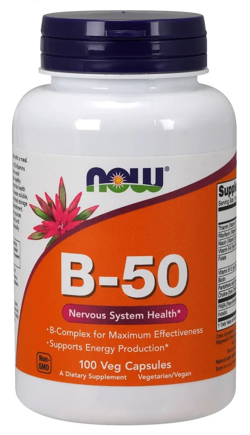 Vitamin B-50 - 100 vcaps - NOW Foods - Papildai