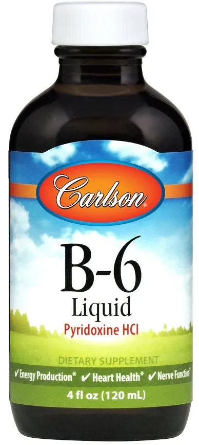 Vitamin B-6 - Pyridoxine HCl - 120 ml - Carlson Labs - Papildai