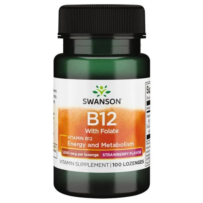 Vitamin B12 with Folate - Vitaminas su folio rūgštimi - N100 - Swanson - Papildai