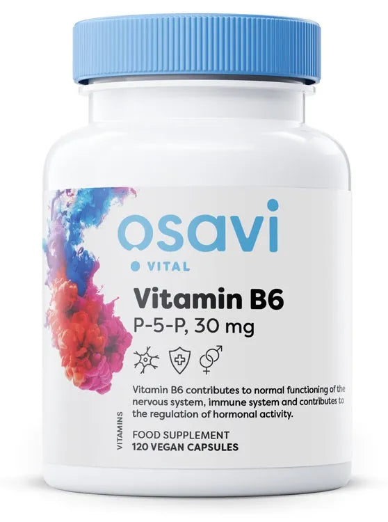 Vitamin B6 - P-5-P 30mg - 120 vegan caps - Osavi - Papildai