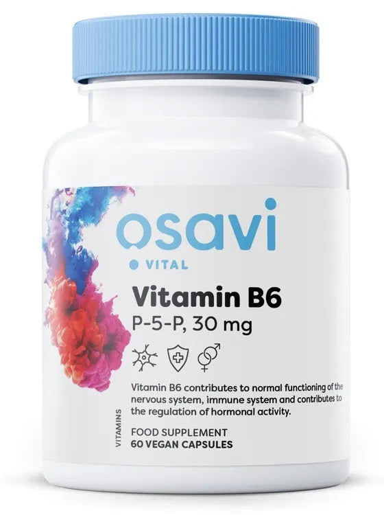 Vitamin B6 - P-5-P 30mg - 60 vegan caps - Osavi - Papildai