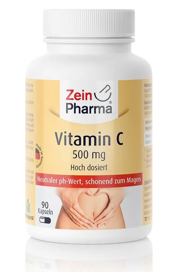 Vitamin C Buffered 500mg - 90 caps - Zein Pharma - Papildai