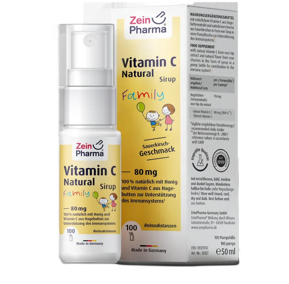 Vitamin C Natural Syrup 80mg (Sour Cherry) - 50 ml - Zein Pharma - Papildai