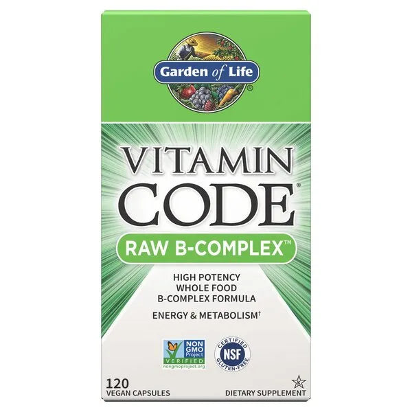 Vitamin Code Raw B-Complex - 120 vegan caps - Garden of Life - Papildai