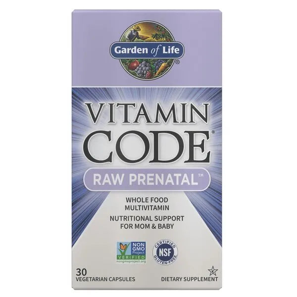 Vitamin Code Raw Prenatal - 30 vcaps - Garden of Life - Papildai