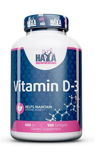 Vitamin D-3 400 IU - 100 softgels - Haya Labs - Papildai
