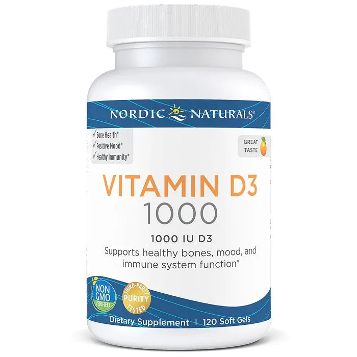 Vitamin D3 1000 IU Orange - 120 softgels - Nordic Naturals - Papildai
