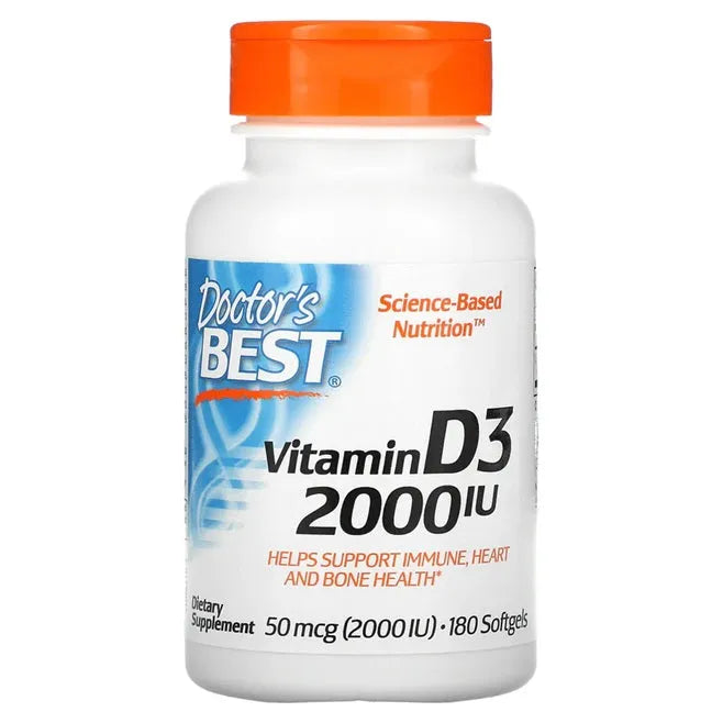 Vitamin D3 2000 IU - 180 softgels - Doctor’s Best - Papildai