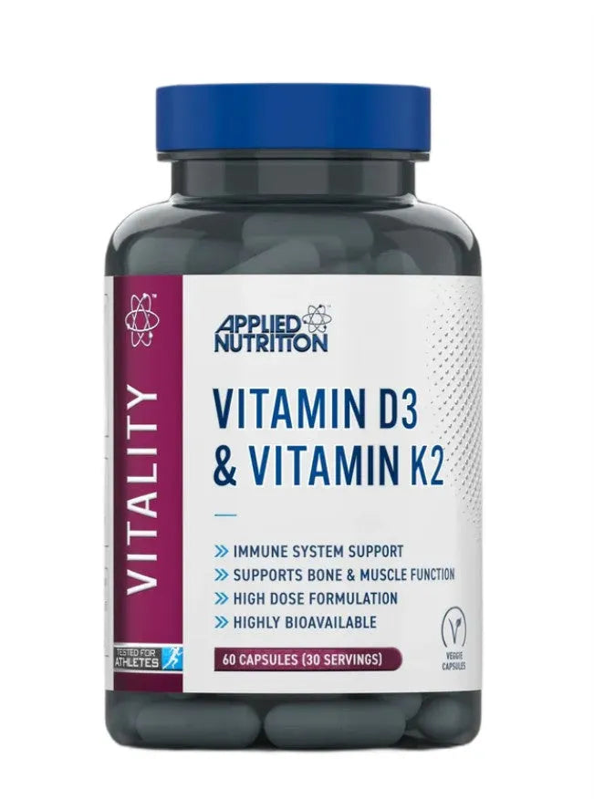 Vitamin D3 & K2 - 60 vcaps - Applied Nutrition - Sporto papildai