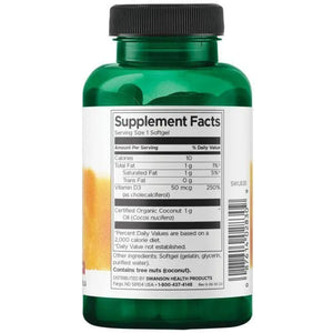 Vitamin D3 with Coconut Oil - 2000 IU - 50 mcg - N60 - Swanson - Papildai