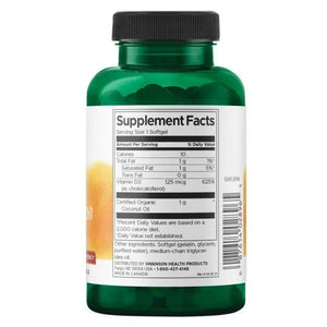 Vitamin D3 with Coconut Oil - 5000 IU - 125 mcg - N60 - Swanson - Papildai