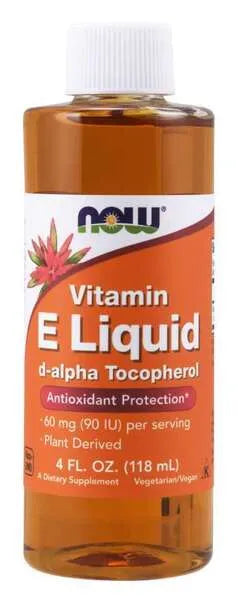 Vitamin E Liquid - 118 ml - NOW Foods - Papildai