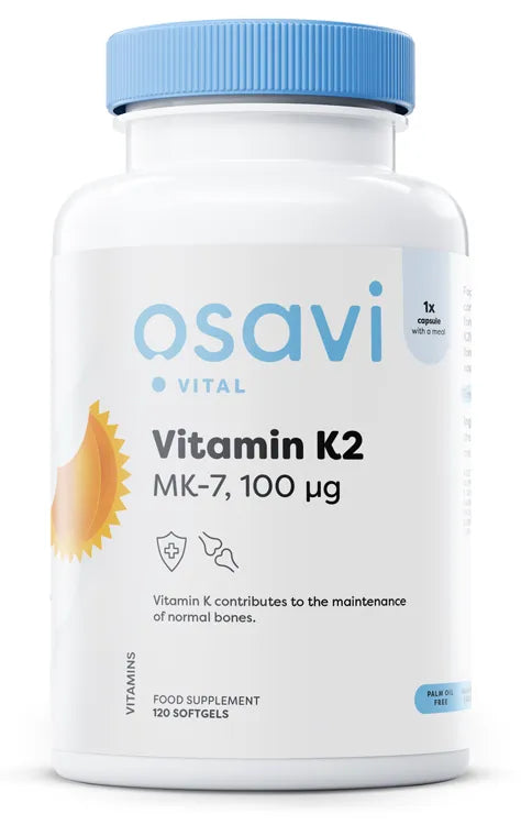 Vitamin K2 MK-7 100mcg - 120 softgels - Osavi - Papildai