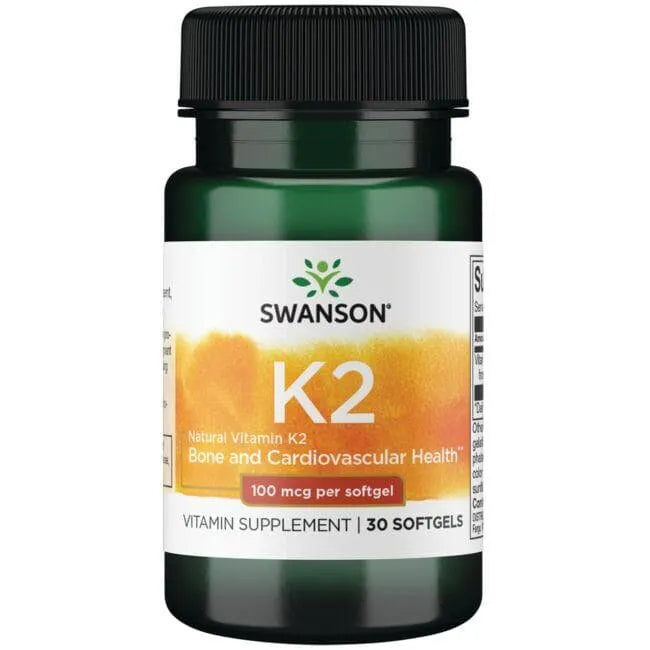 Vitamin K2 - Natūralus - 100 mcg - N30 - Swanson - Papildai