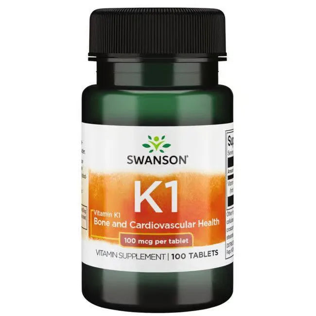 Vitaminas K1 - 100 mcg - N100 - Swanson - Papildai