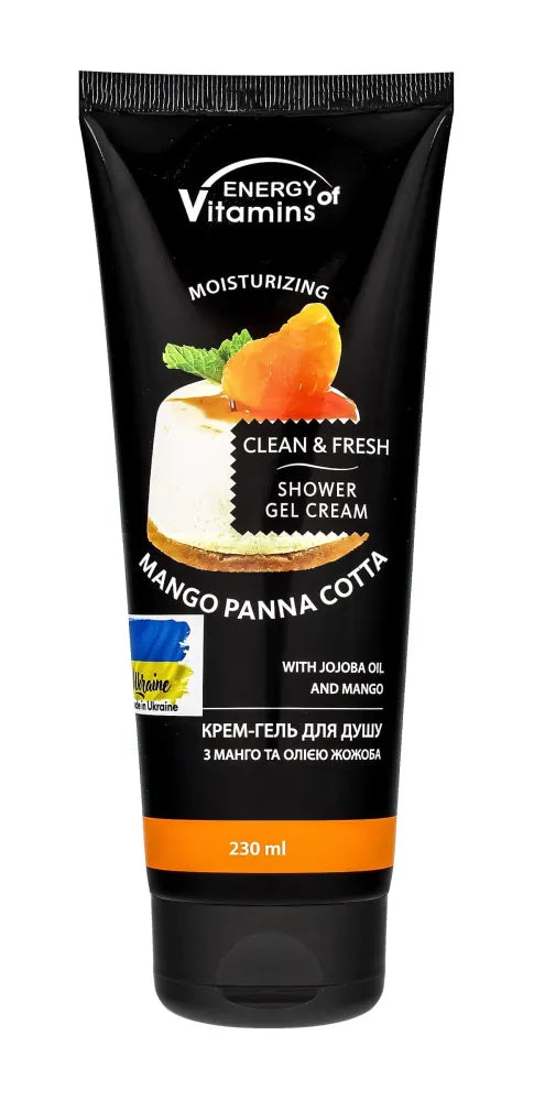 VITAMINŲ ENERGIJA Mango Panna Cotta Dušo Gelis 230ml - Kosmetika