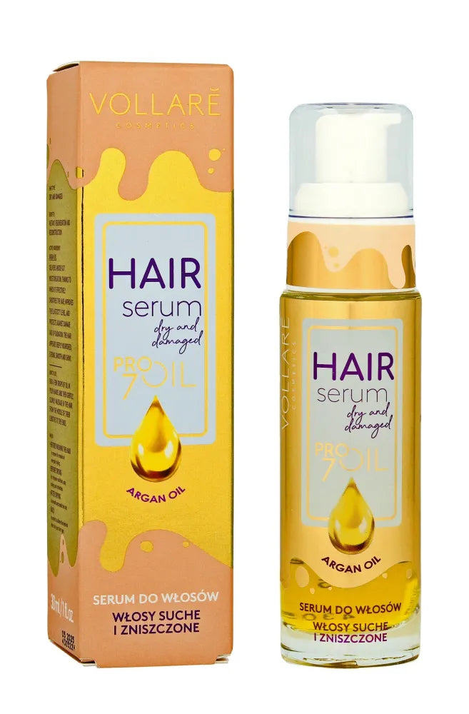 Vollare Pro Oils Intensyvus Atkuriamasis Serumas sausiems ir pažeistiems plaukams Arganų aliejus 30ml - Kosmetika