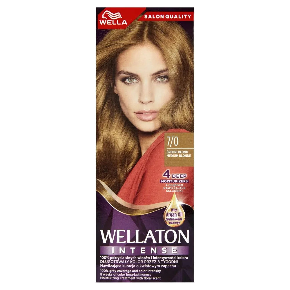 Wella Wellaton Intense Coloring Cream Nr. 7/0 - Vidutinė šviesiaplaukė 1op. - Kosmetika