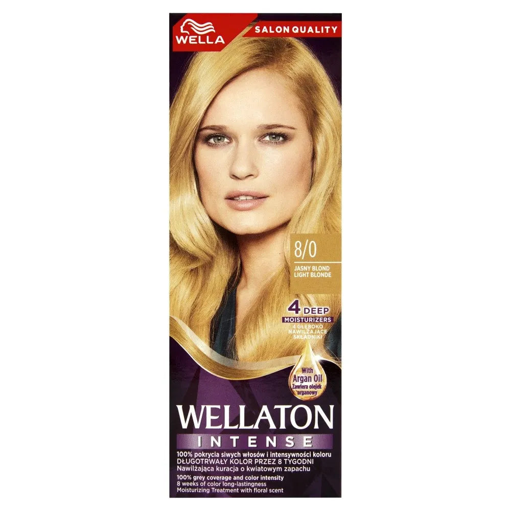 Wella Wellaton Intense Coloring Cream Nr. 8/0 - Šviesus blondinas 1op. - Kosmetika