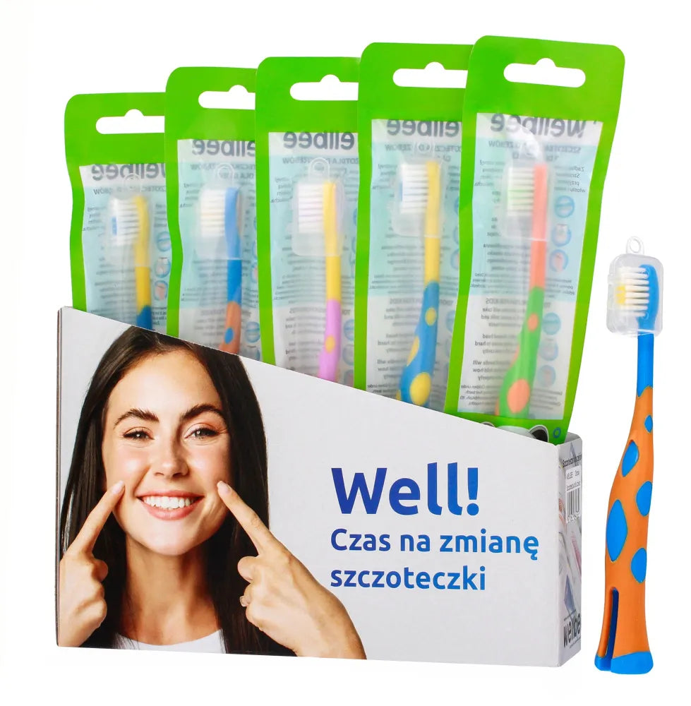 WELLBEE Display Vaikiškas Dantų Šepetėlis - Kosmetika