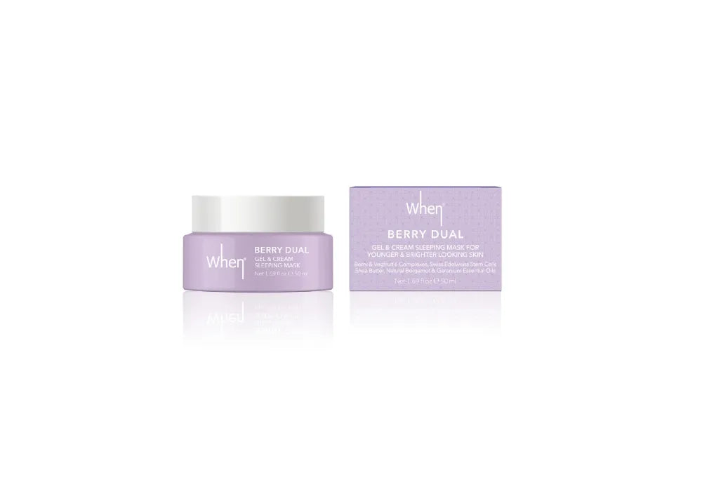 WHEN Berry Dual Gel Cream Sleeping Night Face Mask 50 ml. - Kosmetika