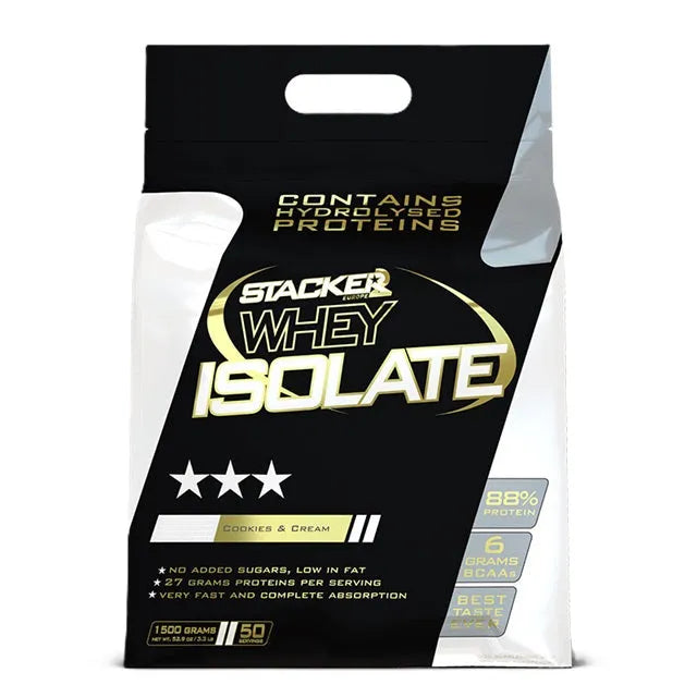 Whey Isolate Cookies & Cream - 1500g - Stacker2 Europe - Sporto papildai
