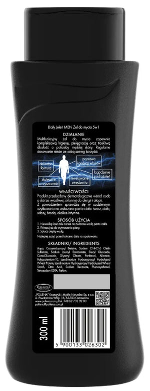 WHITE JELEIN Men Body Wash Gel 5in1 - for 300 ml - Kosmetika
