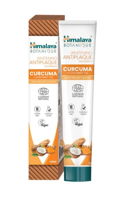 Whitening Antiplaque Toothpaste Curcuma + Coconut Oil Mint - 75ml. - Himalaya - Higiena