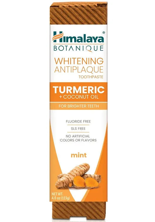 Whitening Antiplaque Toothpaste Turmeric + Coconut Oil Mint - 113g - Himalaya - Higiena