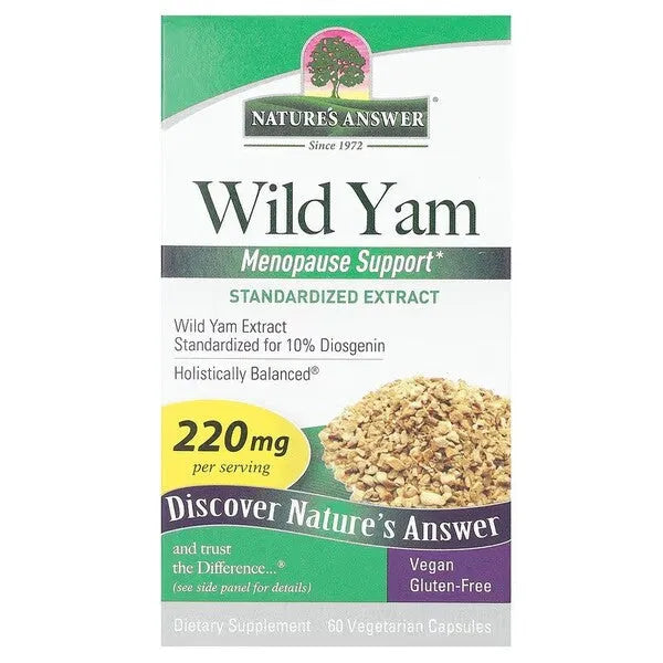 Wild Yam 220mg - 60 vcaps - Nature’s Answer - Papildai