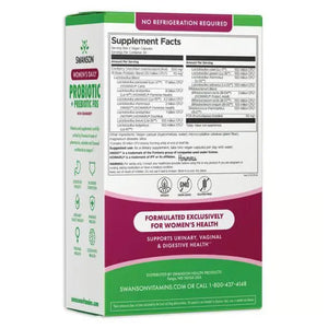 Women’s Daily Probiotic + Prebiotic FOS - N60 - Moterims - Probiotikai - Prebiotikai - Swanson - Papildai