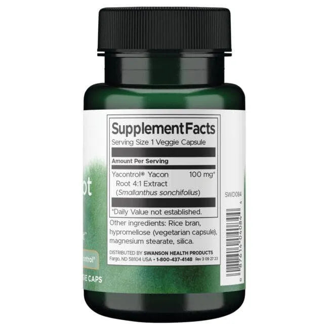Yacon Root Extract - Verpstino šaknų ekstraktas - N90 - Swanson - Papildai