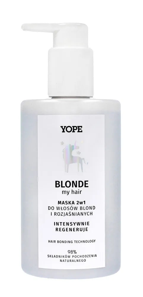 YOPE Blonde Plaukų kaukė 2in1 šviesiems ir šviesintiems plaukams - intensyvi regeneracija 300ml - Kosmetika