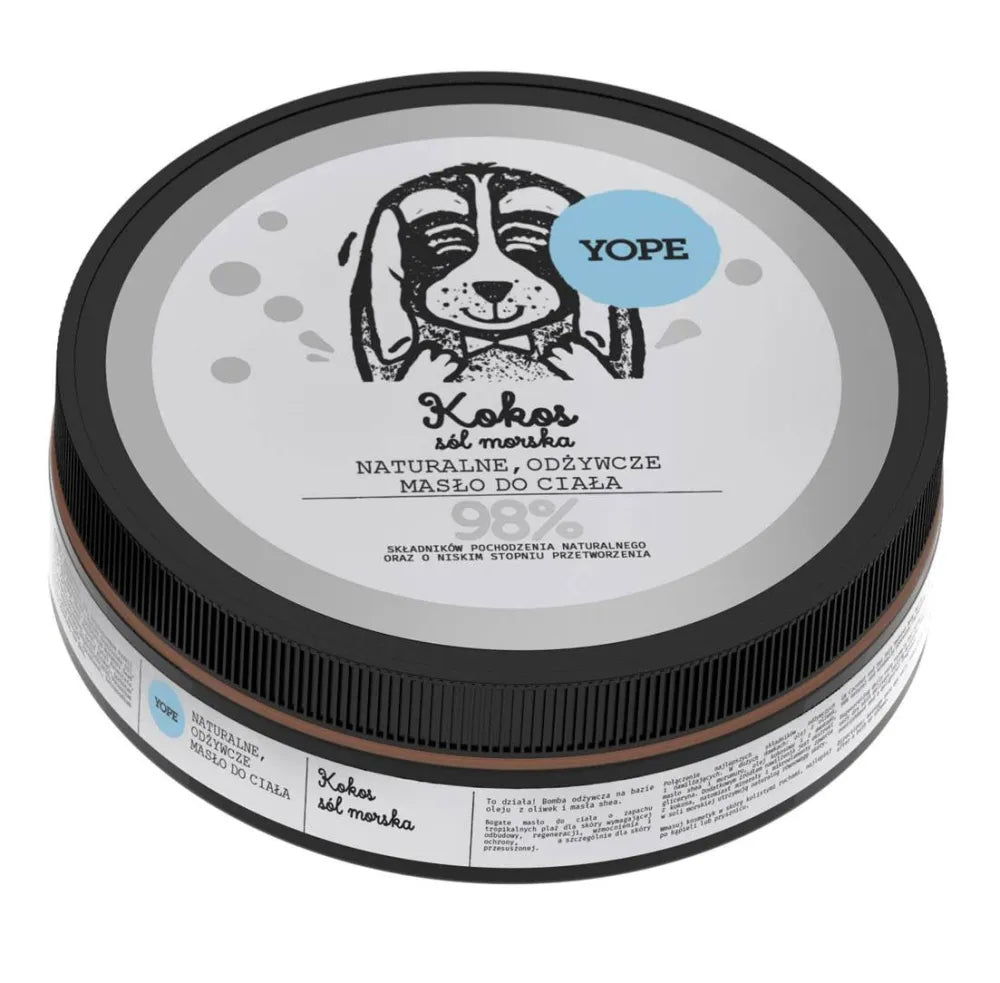 YOPE Natural Coconut and Sea Salt maitinantis kūno sviestas 200ml - Kosmetika