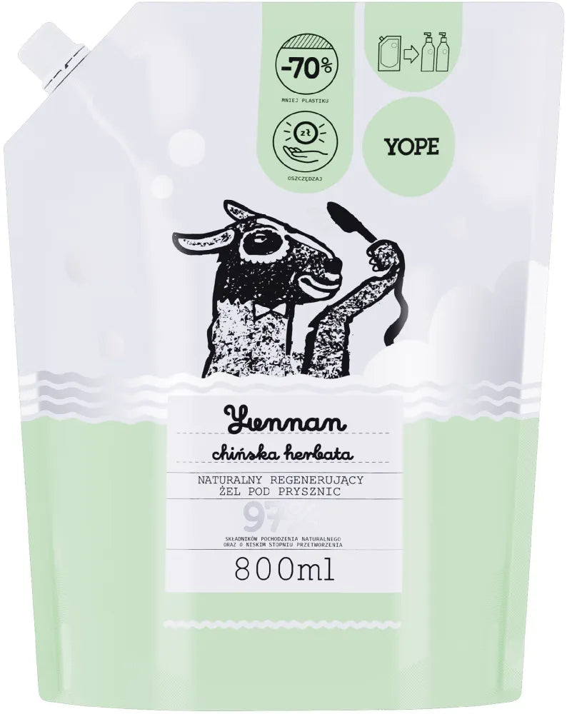 YOPE Natūralus atkuriamasis dušo gelis Yunnan - 800 ml pildymas - Kosmetika