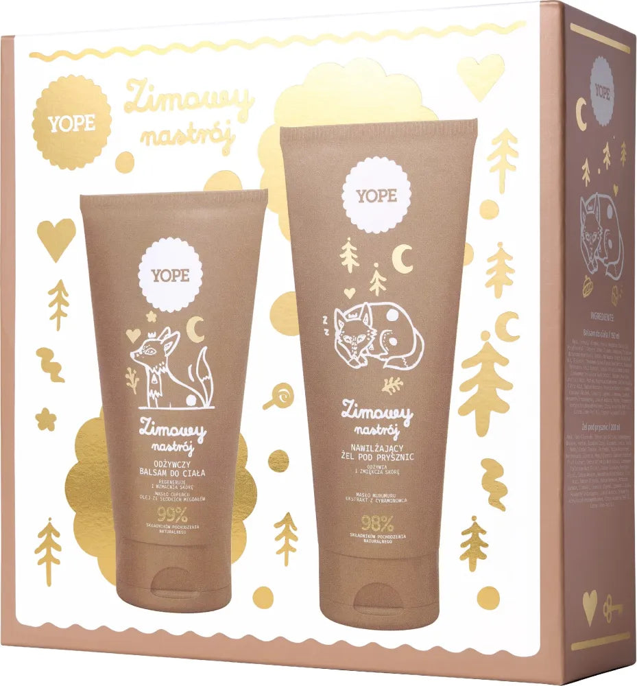 YOPE „Winter Mood“ dovanų rinkinys Dušo gelis 200 ml + kūno losjonas 150 - Kosmetika