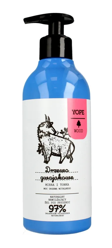 YOPE WOOD dušo gelis su guajako mediena mira ir tonka pupelėmis - 400 ml - Kosmetika