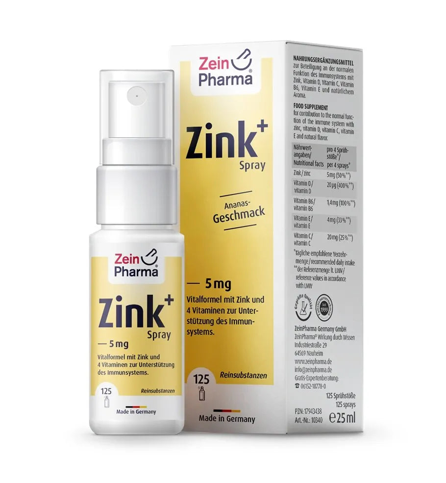 Zinc+ Spray 5mg (Pineapple) - 25 ml - Zein Pharma - Papildai